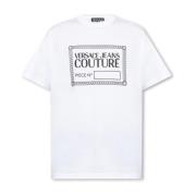 Bedrukt T-shirt Versace Jeans Couture , White , Heren