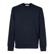 Biologische katoenen ronde hals trui Stone Island , Blue , Heren