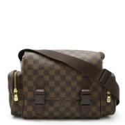 Pre-owned Canvas shoulder-bags Louis Vuitton Vintage , Brown , Heren