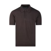 Moro Polo Korte Mouw Sweater Roberto Collina , Brown , Heren