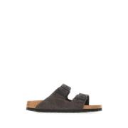 Comfortabele Binnenslippers voor Mannen Birkenstock , Gray , Dames