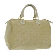 Pre-owned Canvas handbags Louis Vuitton Vintage , White , Dames