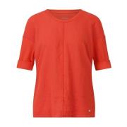 Oversized Satin Blouse Marc Cain , Red , Dames