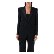 Zwarte Smocking Blazer Jas Dameskleding Saint Laurent , Black , Dames