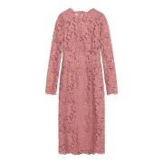 Elegante Lange Jurk voor Vrouwen Dolce & Gabbana , Pink , Dames