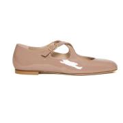 Nude Patent Leather Ballerina's Stuart Weitzman , Pink , Dames