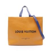 Pre-owned Leather totes Louis Vuitton Vintage , Orange , Dames