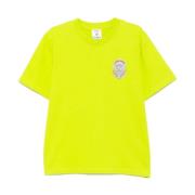 Skate Print Ronde Hals Korte Mouw T-shirt Casablanca , Yellow , Heren