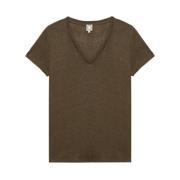 Apolline linnen T-shirt Ines De La Fressange Paris , Green , Dames