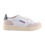 Leren vetersneakers met geborduurd logo Autry , White , Heren