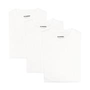 Witte T-shirts en Polos 3 Pack Jil Sander , White , Heren