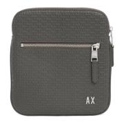 Logo Crossbody Tas met Verstelbare Band Armani Exchange , Gray , Heren