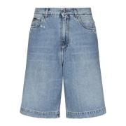 Blauwe Shorts met Verborgen Sluiting Dolce & Gabbana , Blue , Heren