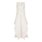 Witte Zijden Jurk met Sweetheart-halslijn Khaite , Beige , Dames