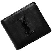 Pre-owned Leather wallets Yves Saint Laurent Vintage , Black , Dames