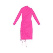 Elegante Zwarte Jurk Balenciaga , Pink , Dames