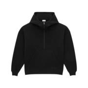 Hoodie met halve rits en lange mouwen Saint Laurent , Black , Heren