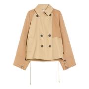 Dubbelrijige trenchcoat in waterafstotende gabardine Max Mara Weekend ...