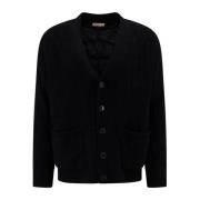 Wollen Cardigan met Toile Iconographe Motief Valentino , Black , Heren