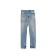 Straight-Leg Blue Denim Jeans Saint Laurent , Blue , Heren