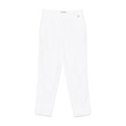 Witte Linnen Broek Elegante Stijl Blugirl , White , Dames