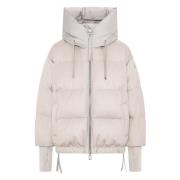 Korte Oversized Pufferjas Duno , White , Dames