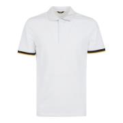 Witte T-shirts en Polos met Vincent Contrast Kraag en Mouw K-Way , Whi...