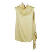 Luxe Satijn Geel Oranje Topwear Stella McCartney , Yellow , Dames