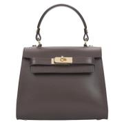 Donkerbruine Satchel Handtas voor Dames gemaakt van Premium Italiaans ...