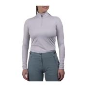 Luxe Half Zip Gebreide Trui Kjus , Gray , Dames