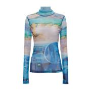 Blauwe Gestreepte Blouse met Lange Mouwen JW Anderson , Blue , Dames