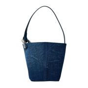 Denim Hoek Emmer Tas met Magneetsluiting JW Anderson , Blue , Dames