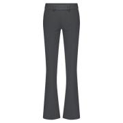 Poppy Flared Broek met Elastische Taille Lady Day , Black , Dames