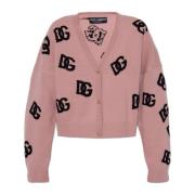 Cardigan met monogram Dolce & Gabbana , Pink , Dames