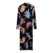 Lange Jurken Collectie in Viscose Mix Desigual , Black , Dames