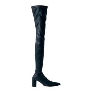 Over-De-Knie Laarzen met Verlengde Neus MM6 Maison Margiela , Black , ...