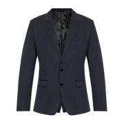 Katoenen blazer met enkele split Dolce & Gabbana , Black , Heren