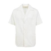 Casual Katoenen Overhemd voor Mannen Maison Margiela , Beige , Heren