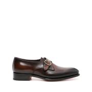 Bruine Degrade Hak Suède Pumps Santoni , Brown , Heren