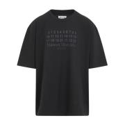 Casual Katoenen T-shirt Maison Margiela , Black , Heren