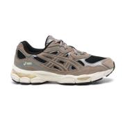 Beige Sneakers met Zand Frontsluiting Asics , Multicolor , Heren