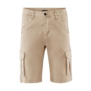 Cargo bermuda in katoenen keperstof BomBoogie , Beige , Heren