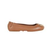 Metallic Ballerina's voor Vrouwen Tory Burch , Brown , Dames