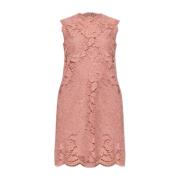 Mouwloze kanten jurk Dolce & Gabbana , Pink , Dames