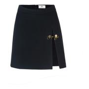 Zwarte Rok met Gouden Metalen Detail Elisabetta Franchi , Black , Dame...