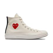 Witte Canvas High-Top Sneakers Comme des Garçons , White , Heren