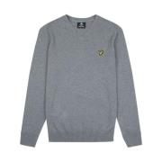 Katoen Merino V-hals Trui Lyle & Scott , Gray , Heren