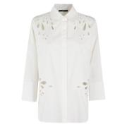 Effen katoenen overhemd Seventy , White , Dames