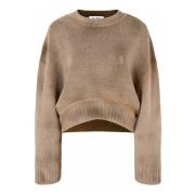 Beige Oversized Wol Kasjmier Trui The Attico , Beige , Dames