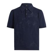 Blauw Paisley Patroon Poloshirt Etro , Blue , Heren